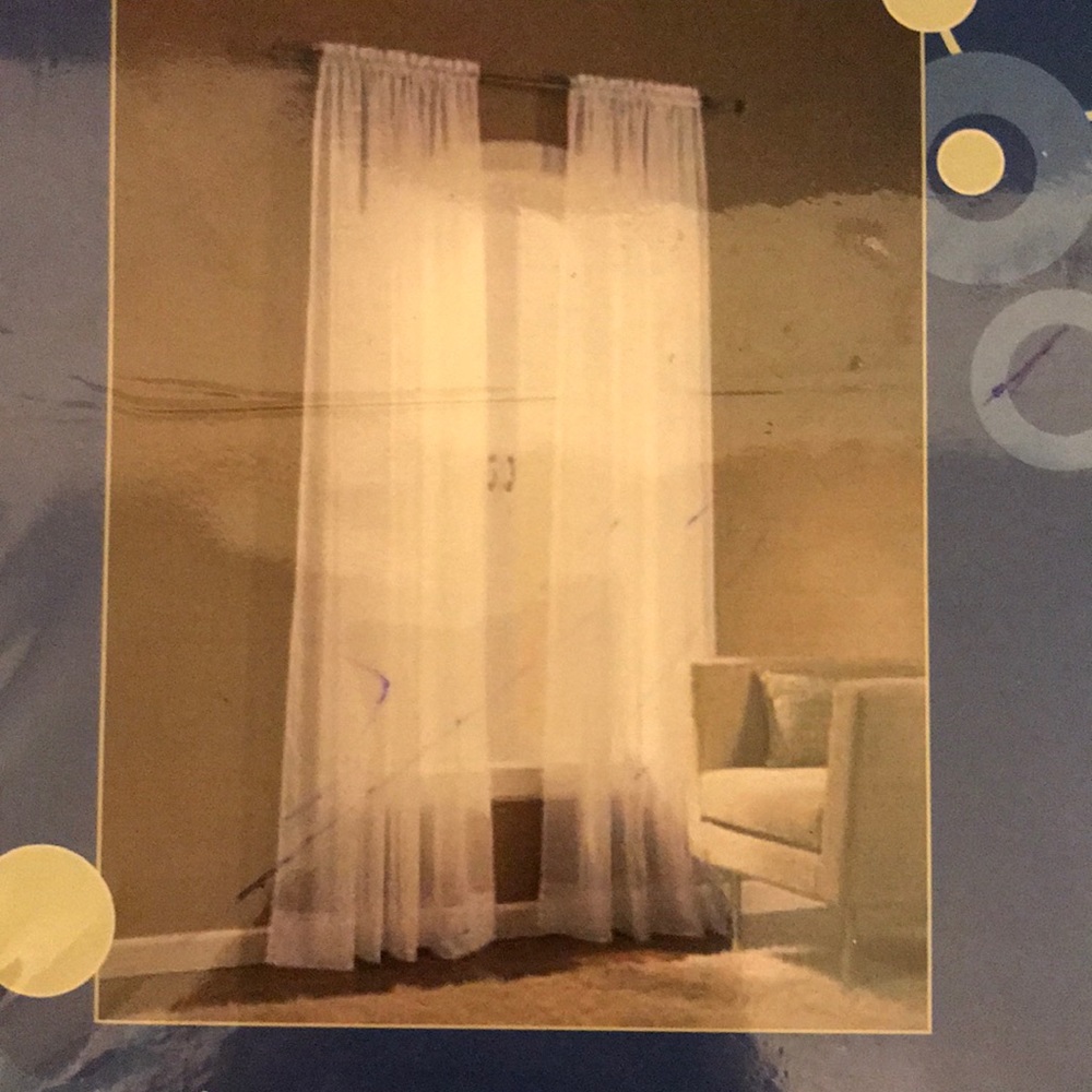 Sheer white panel